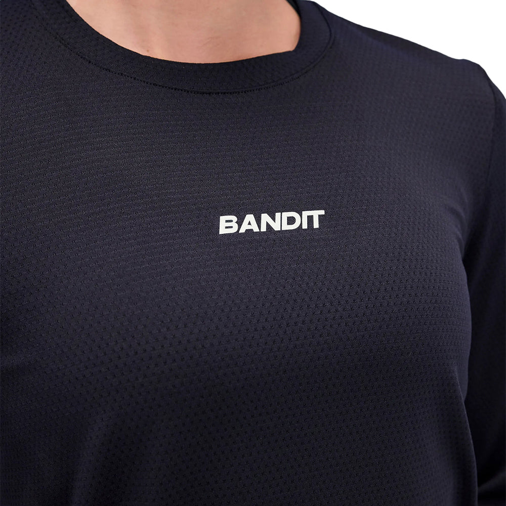 Bandit Running Women's Micromesh™ Long Sleeve Tee - BlackToe Running#colour_black