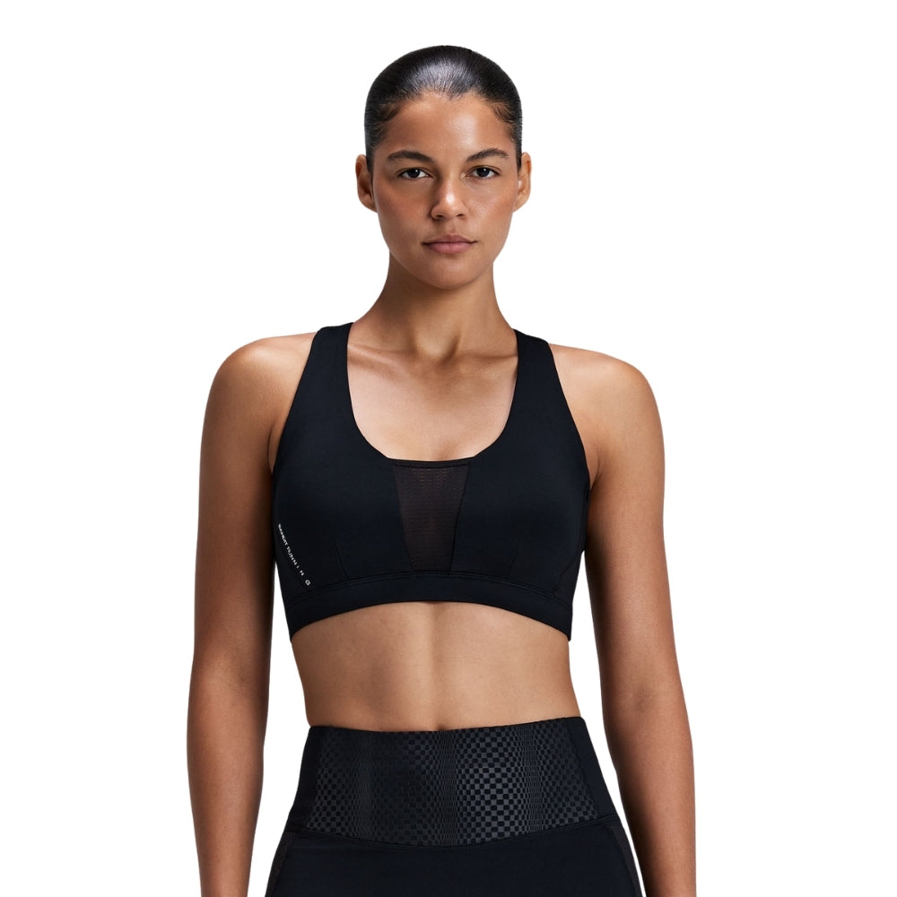 Bandit Running Women's Stamina-V™ GeoMesh™ V-Neck Run Bra - BlackToe Running