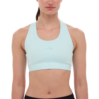 Bandit Running Women's STAMINA™ Scoop Neck Run Bra - BlackToe Running#colour_minty-blue