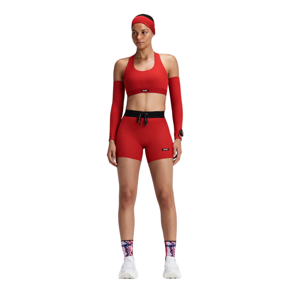 Bandit Running Women's Striped Cadence™ Scoop Neck T-Back Run Bra - BlackToe Running