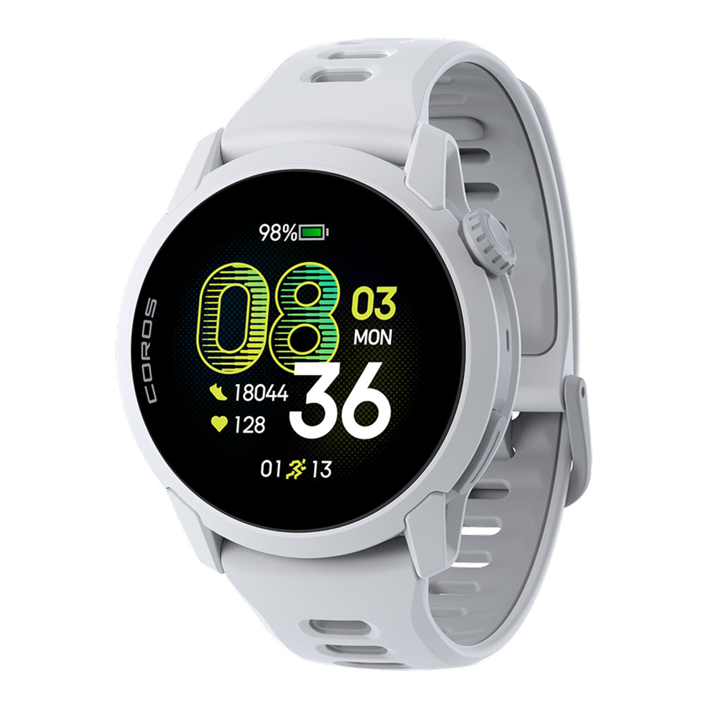 Coros Pace 4 - BlackToe Running#colour_white-with-white-silicone-band