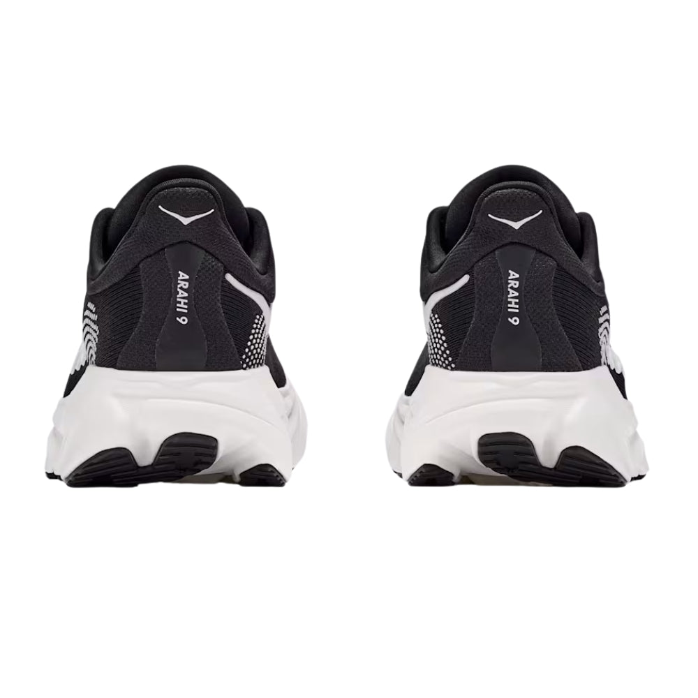 Hoka Women's Arahi 9 - BlackToe Running#colour_black-white