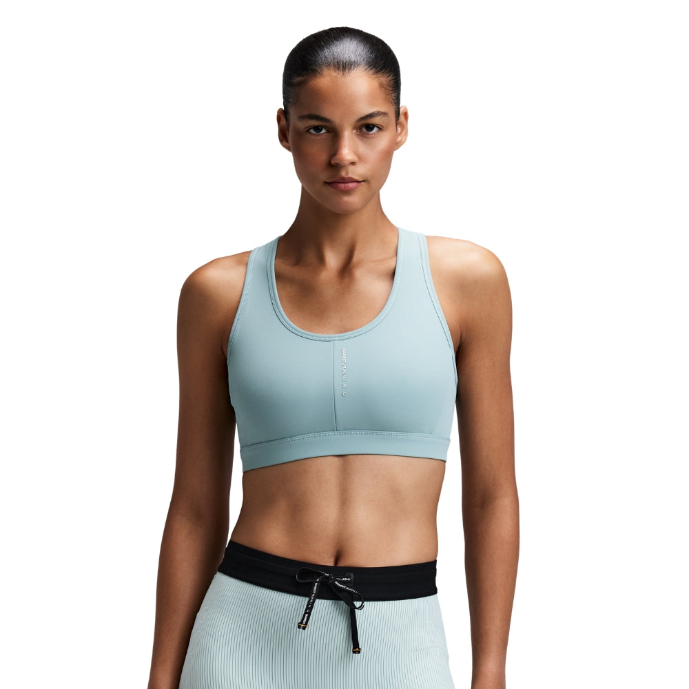 Bandit Running Women's Vanisher™ Reverso™ Scoop Neck Run Bra   - BlackToe Running#colour_growing-grid-lagoon-mist