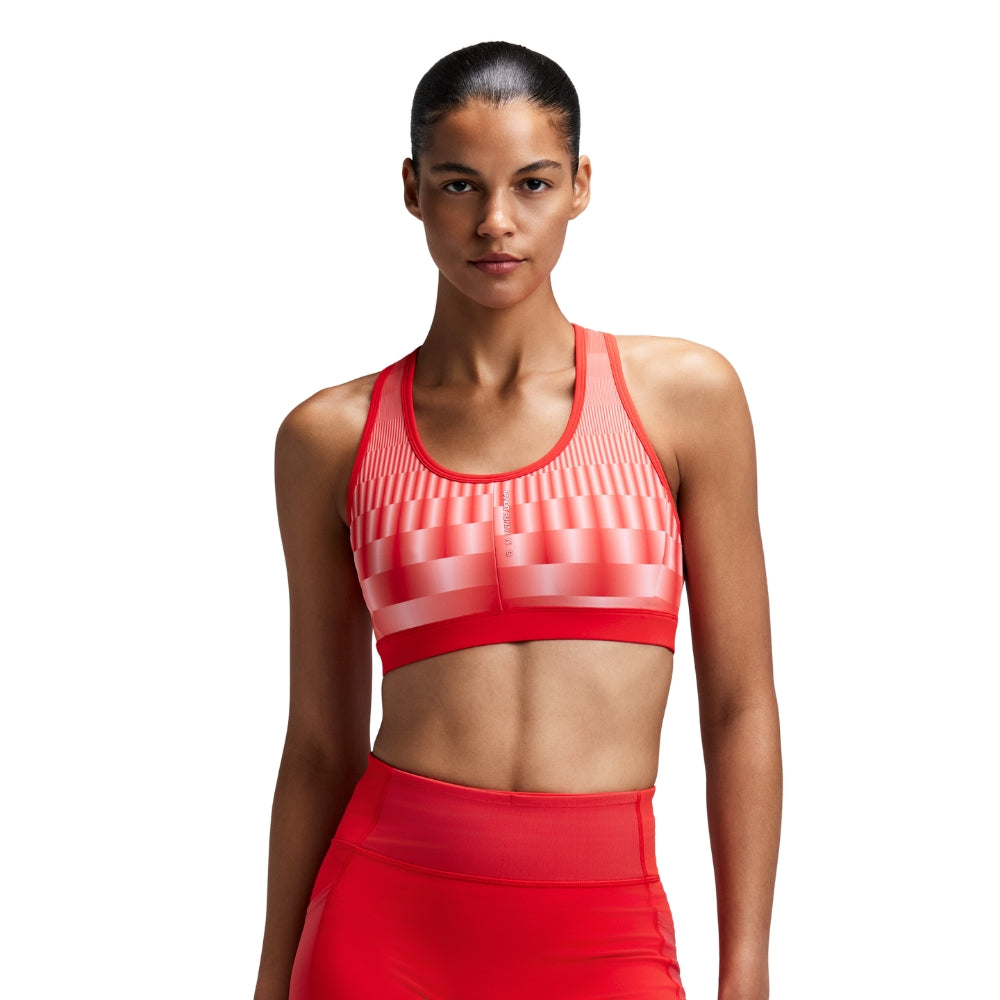 Bandit Running Women's Vanisher™ Reverso™ Scoop Neck Run Bra   - BlackToe Running#colour_growing-grid-poppy