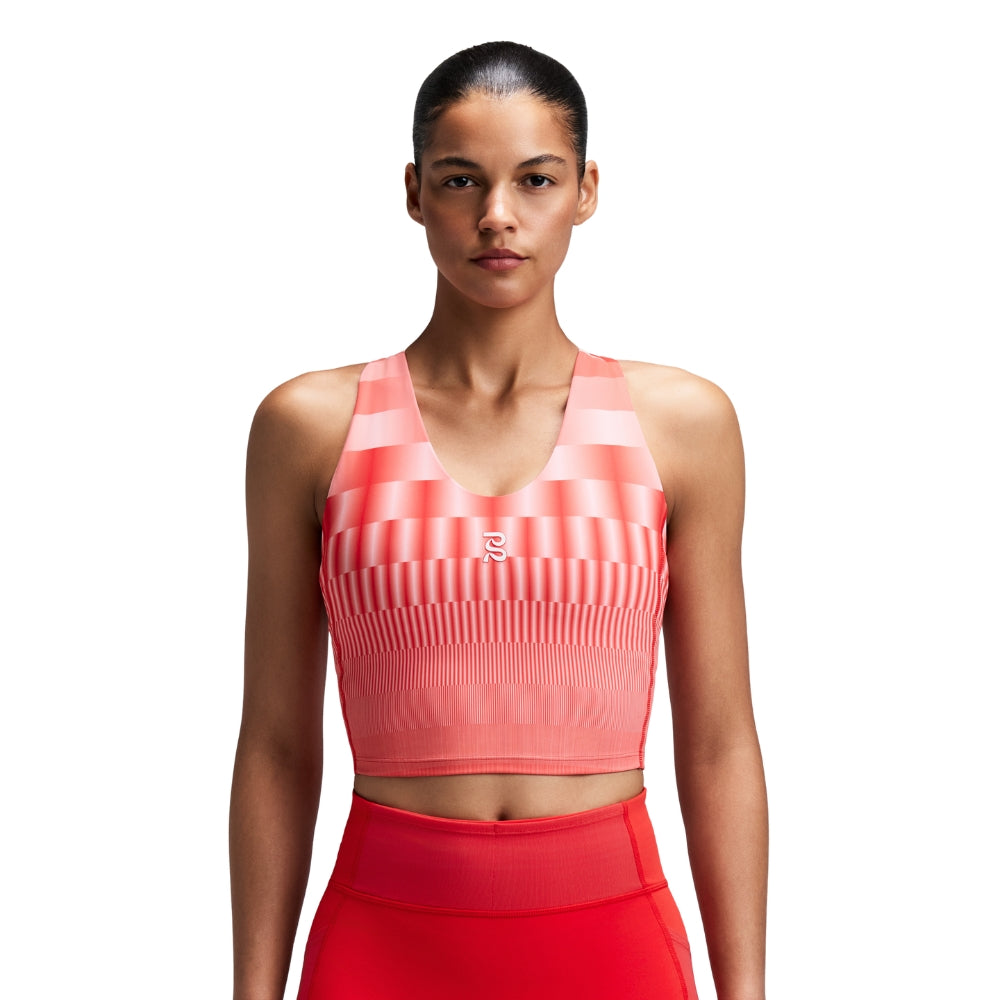 Bandit Running Women's Vanisher™ V-Neck Race Crop  - BlackToe Running
