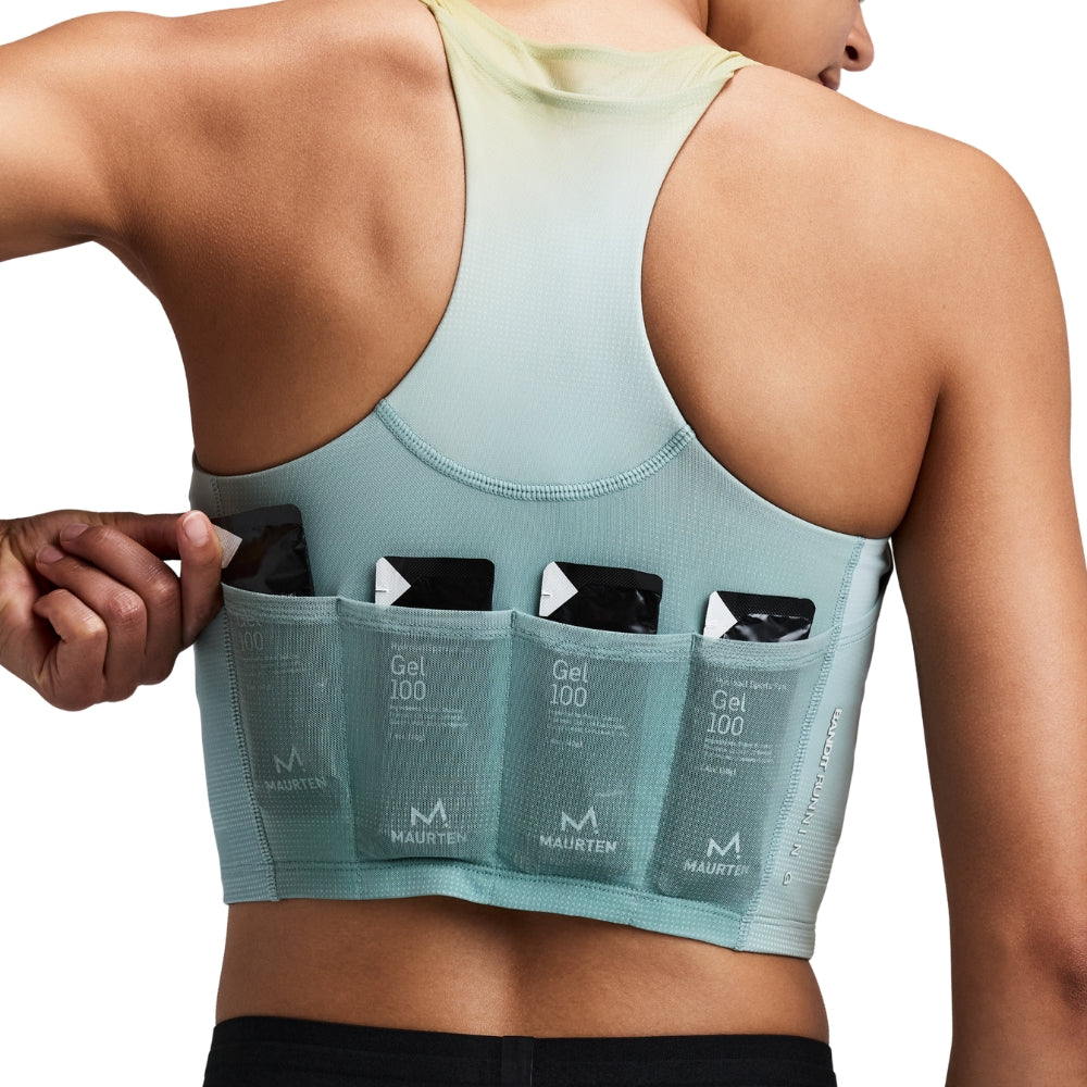 Bandit Running Women's Vanisher™ V-Neck Race Crop  - BlackToe Running