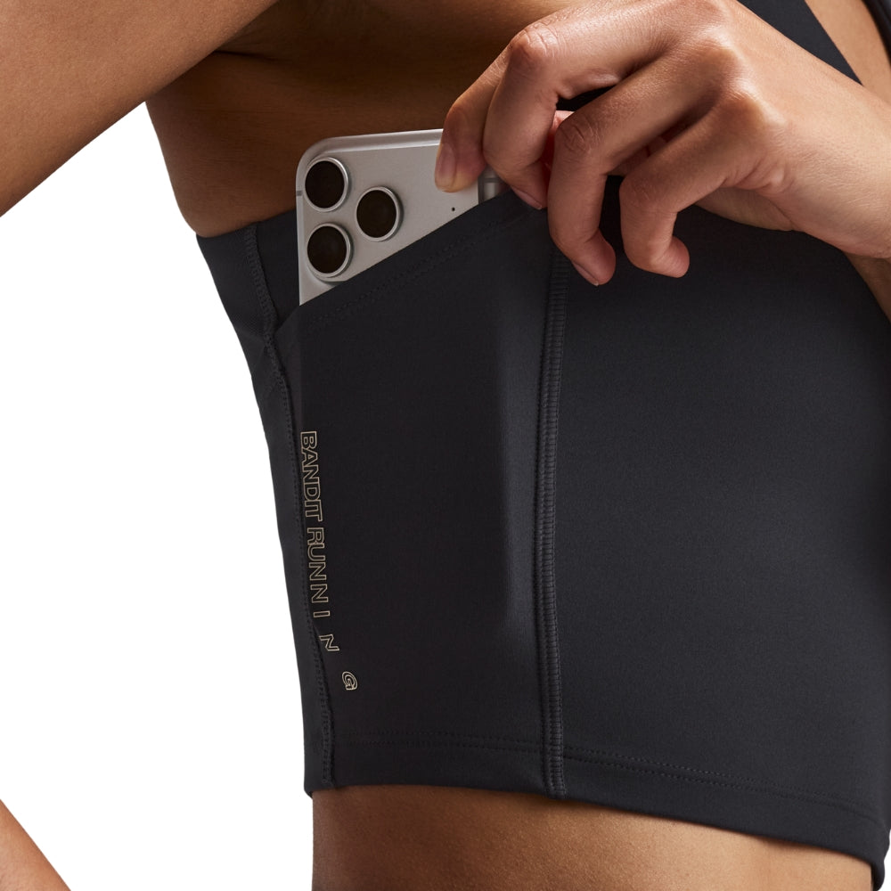 Bandit Running Women's Vanisher™ V-Neck Race Crop  - BlackToe Running#colour_anthracite
