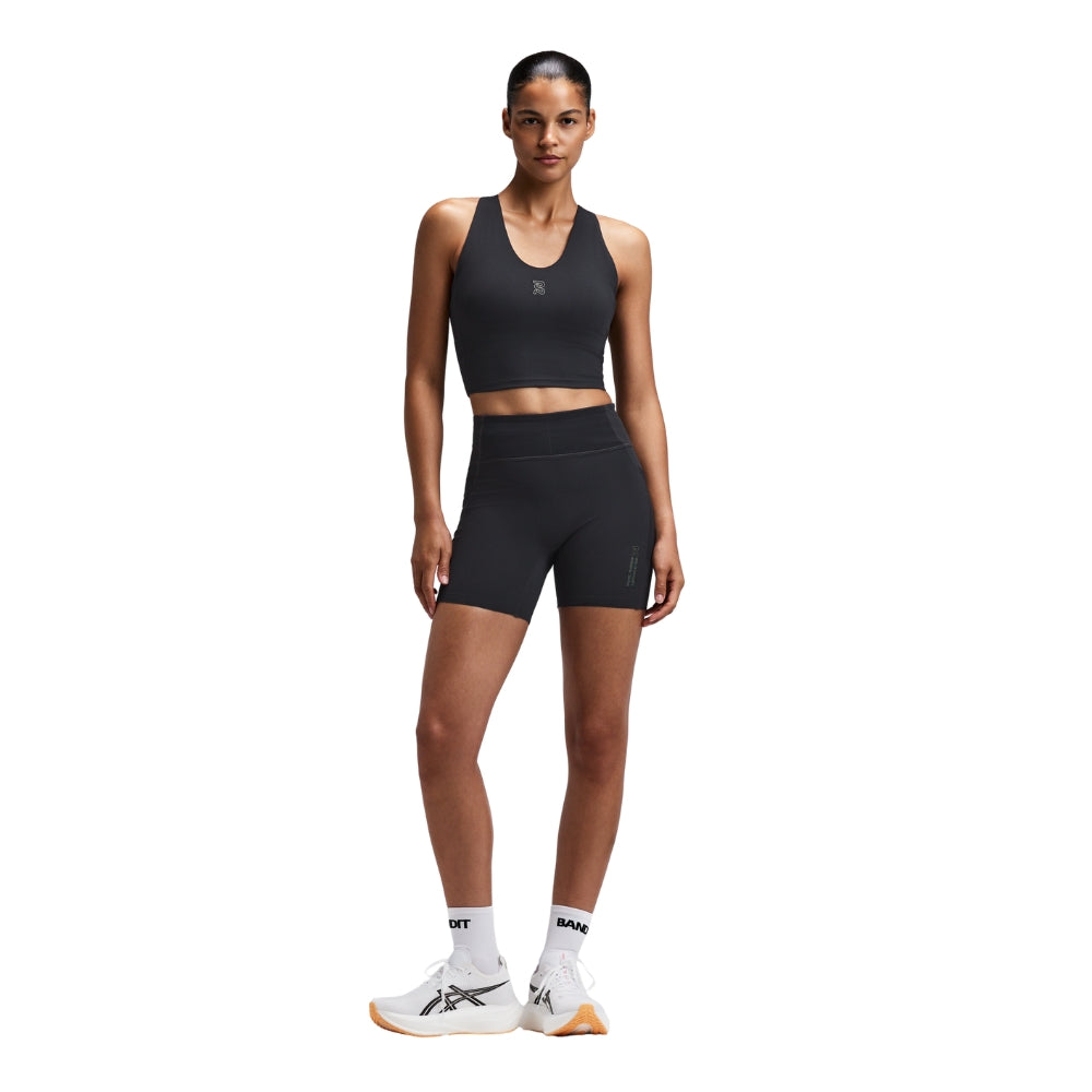 Bandit Running Women's Vanisher™ V-Neck Race Crop  - BlackToe Running