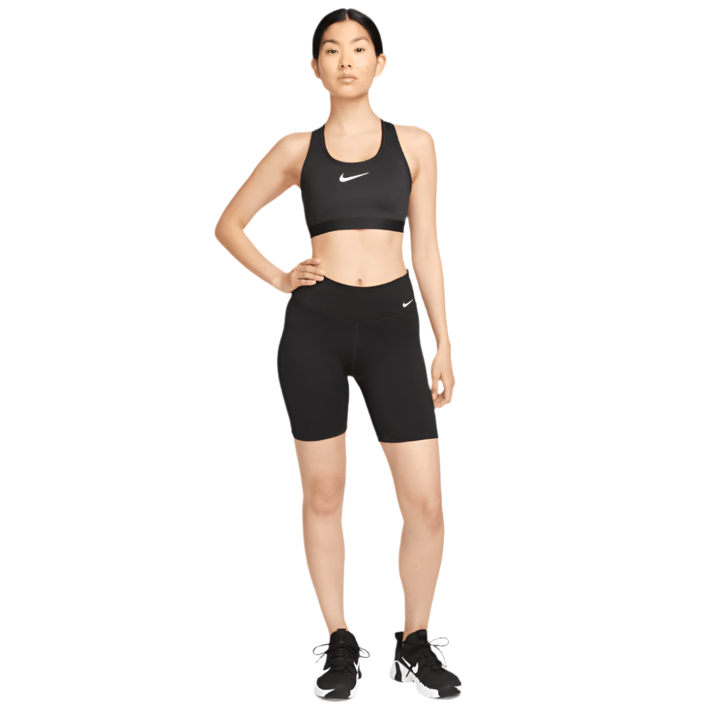 Nike Women's Dri-Fit Swoosh High-Support Sports Bra - BlackToe Running