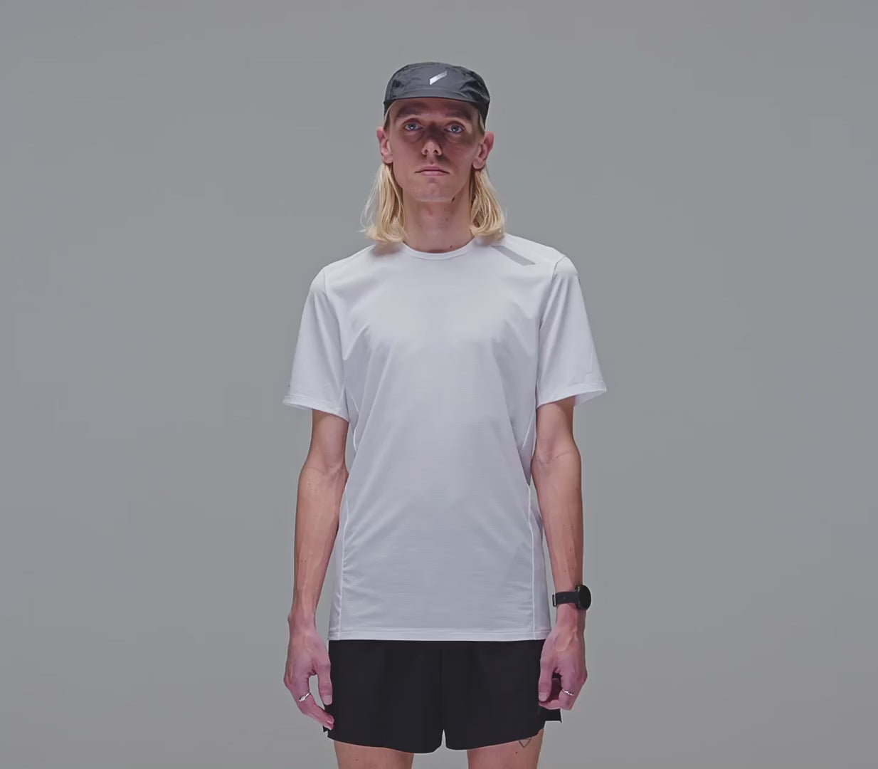 Soar Men's Eco Tech T - BlackToe Running#colour_white