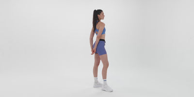 Bandit Running Women's STAMINA™ Scoop Neck Run Bra - BlackToe Running#colour_deep-peri-blue