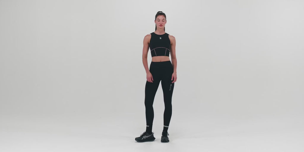 Bandit Running Women's Stamina™ Pop Stitch™ High Waist Leggings - BlackToe Running