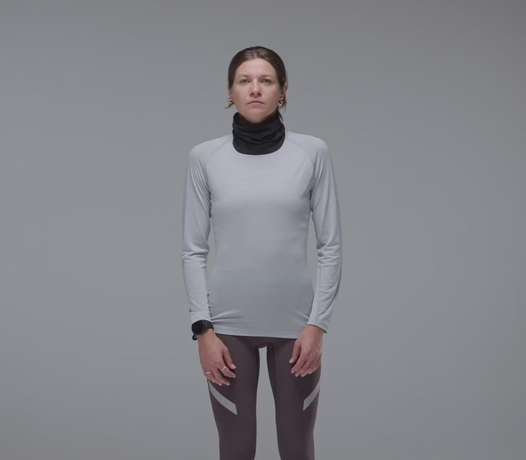 Soar Women's L/S Merino & Silk Base Layer - BlackToe Running