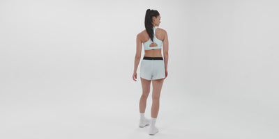 Bandit Running Women's STAMINA™ Scoop Neck Run Bra - BlackToe Running#colour_minty-blue