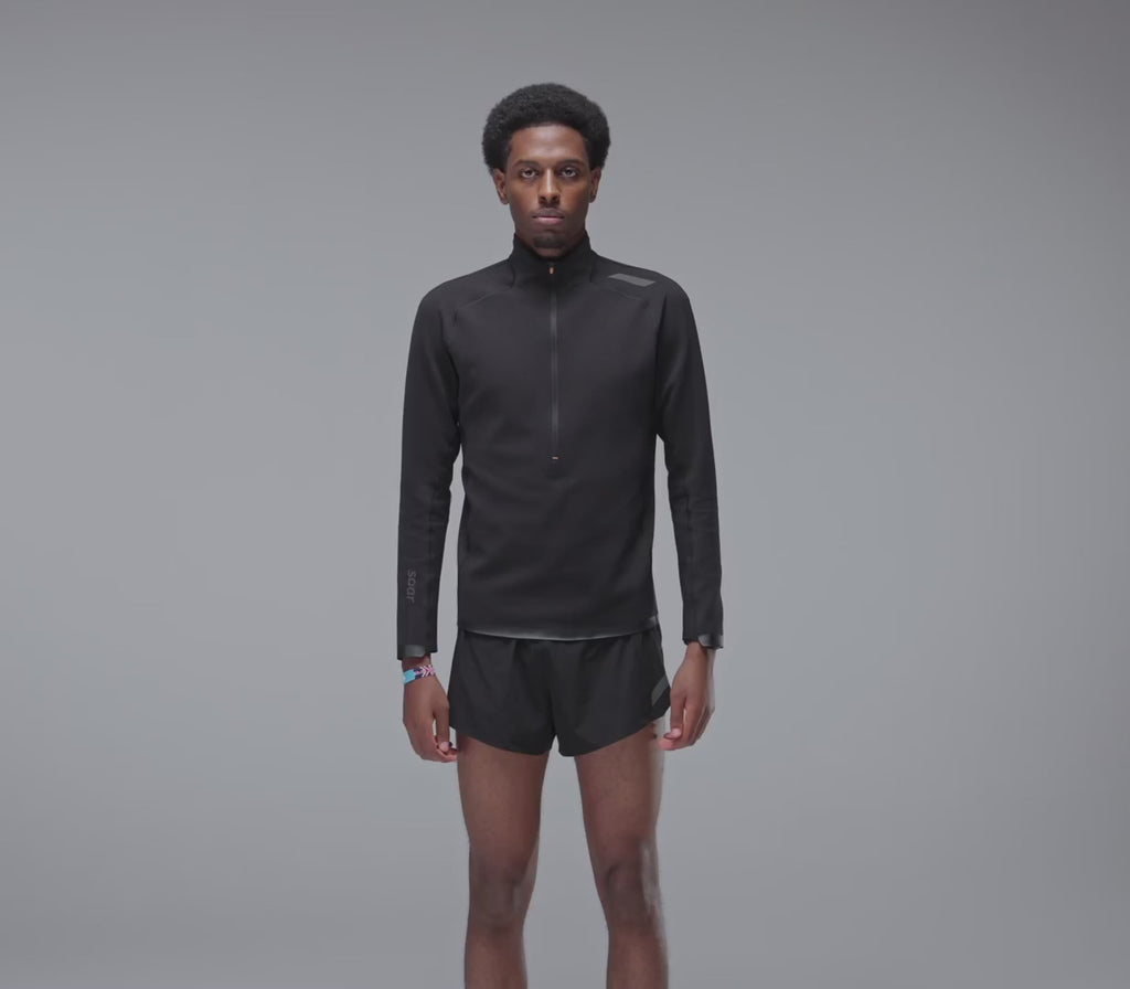 Soar Men's Advanced Windbreaker - BlackToe Running