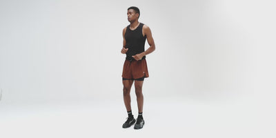 Bandit Running Men's Vento™ 4" 2-in-1 Short - BlackToe Running#colour_coffee-bean