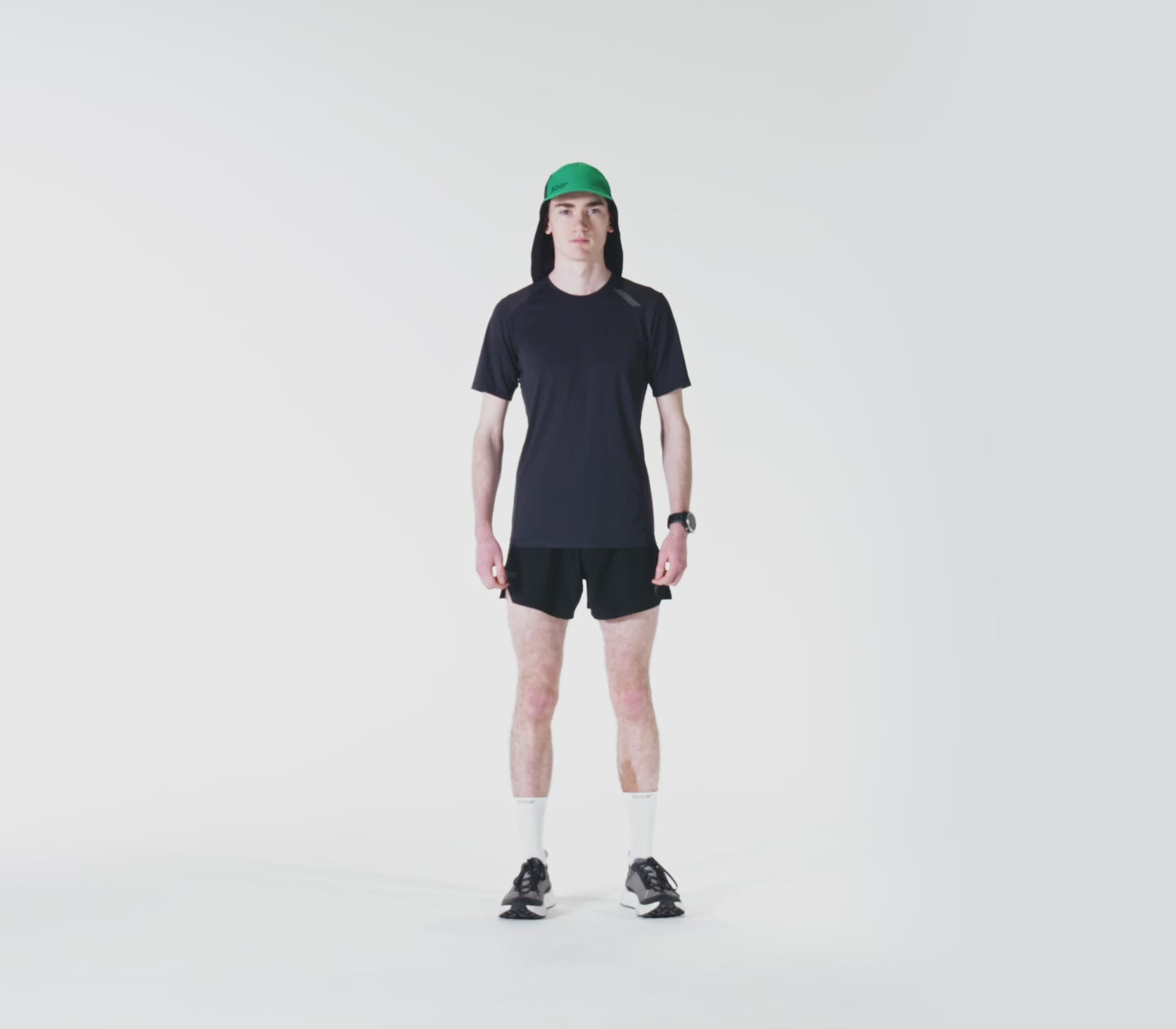 Soar Men's Eco Tech T - BlackToe Running#colour_black