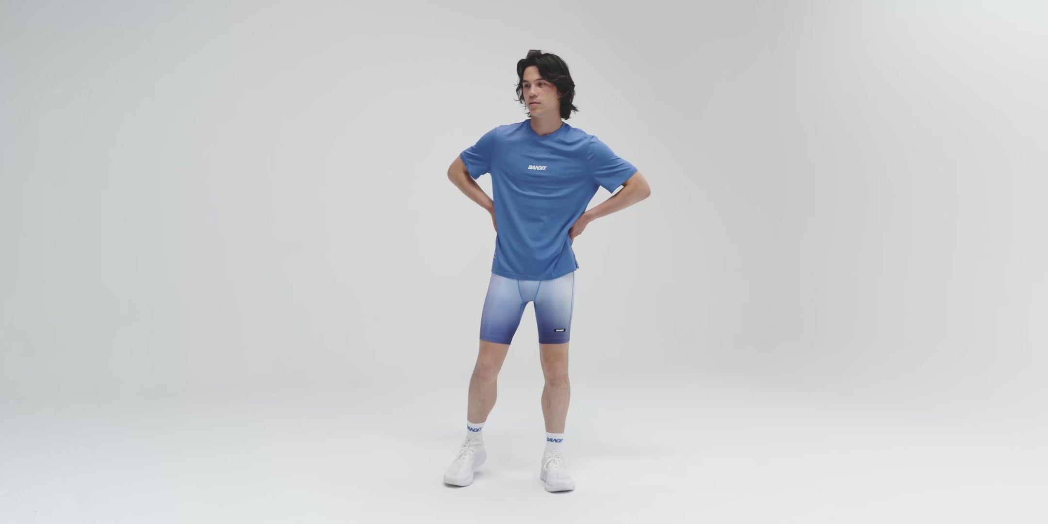 Bandit Running Men's Micromesh™ Run Tee - BlackToe Running#colour_deep-peri-blue