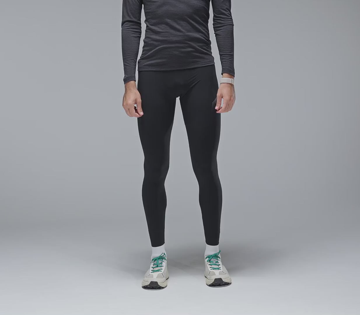 Soar Men's Cargo Tights - BlackToe Running#colour_black