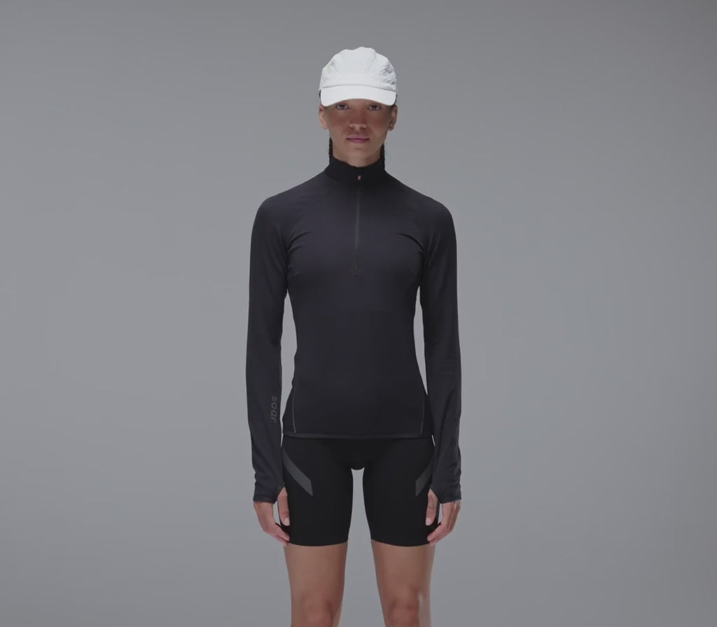 Soar Women's Wool Tech Top - BlackToe Running