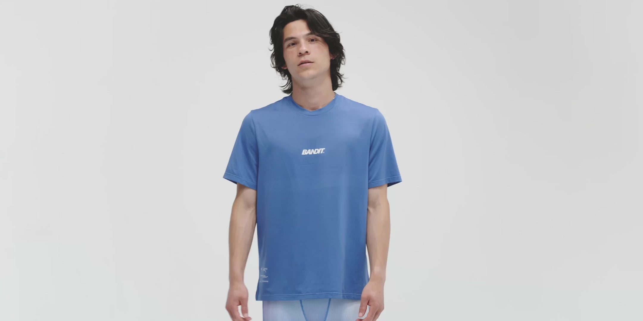 Bandit Running Men's Micromesh™ Run Tee - BlackToe Running#colour_deep-peri-blue