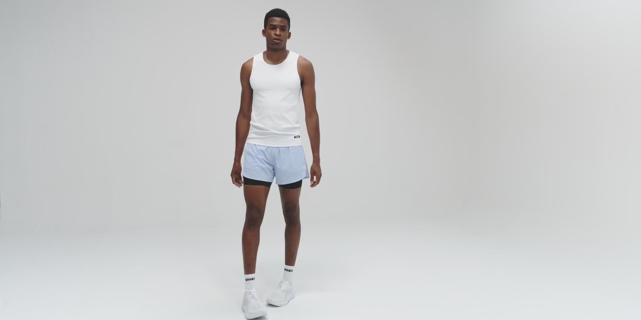 Bandit Running Men's Vento™ 4" 2-in-1 Short - BlackToe Running#colour_breeze-blue