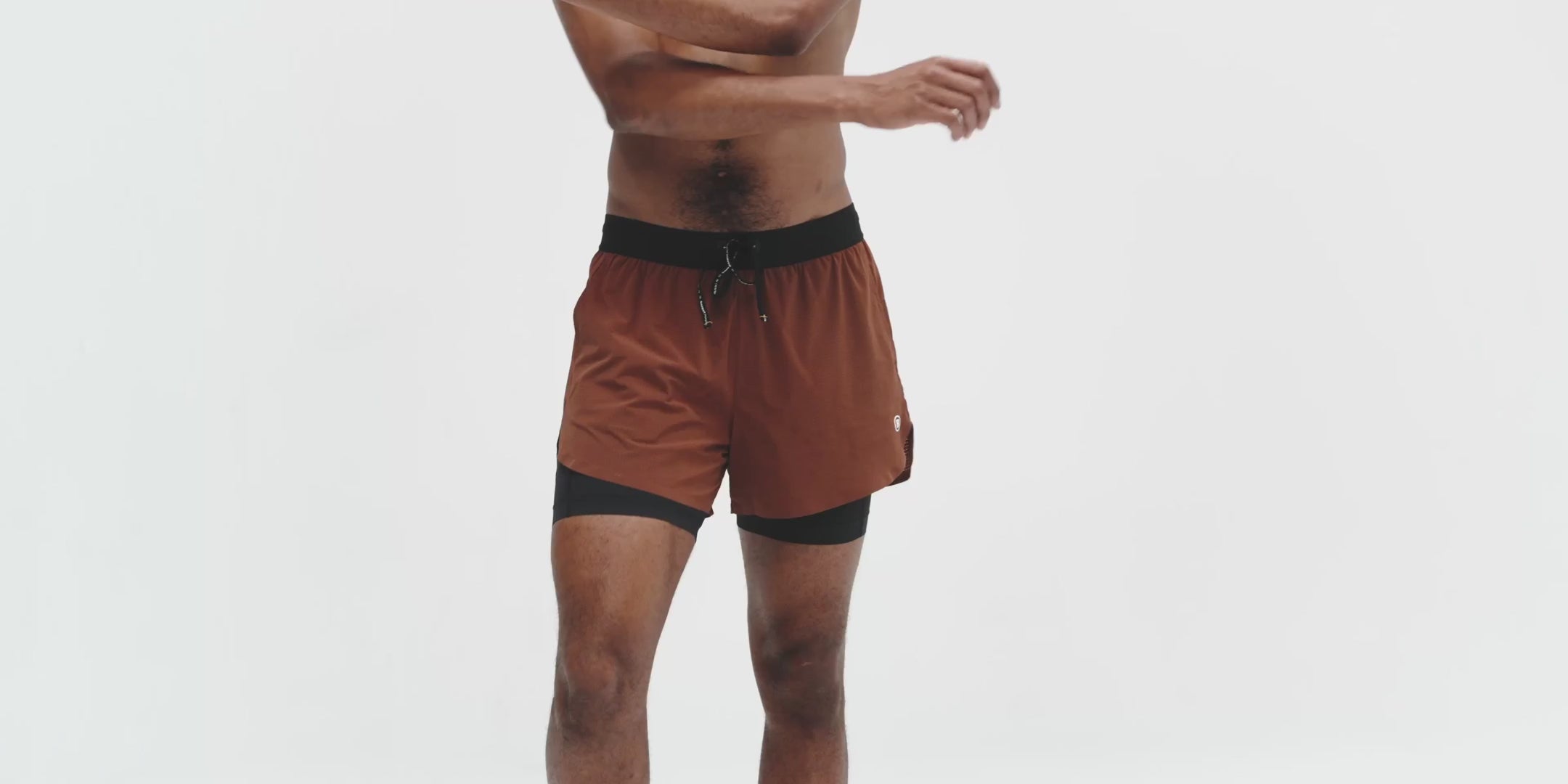 Bandit Running Men's Vento™ 4" 2-in-1 Short - BlackToe Running#colour_coffee-bean