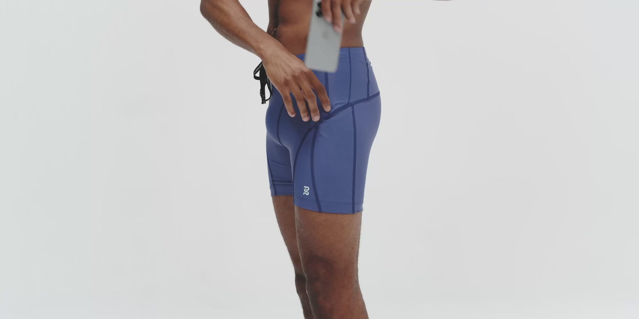 Bandit Running Men's Superbeam Next Gen 7 Pocket Quarter Tights - BlackToe Running#colour_purple-dusk