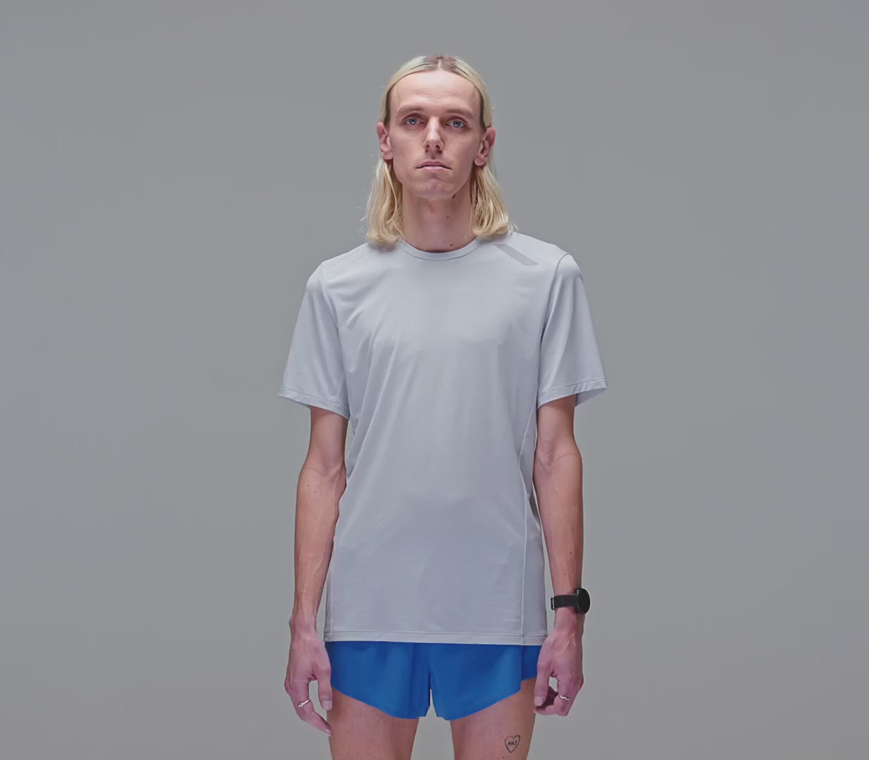 Soar Men's Eco Tech T - BlackToe Running#colour_grey