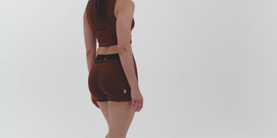 Bandit Running Women's Stamina™ 3" Compression Shorts - BlackToe Running#colour_coffee-bean