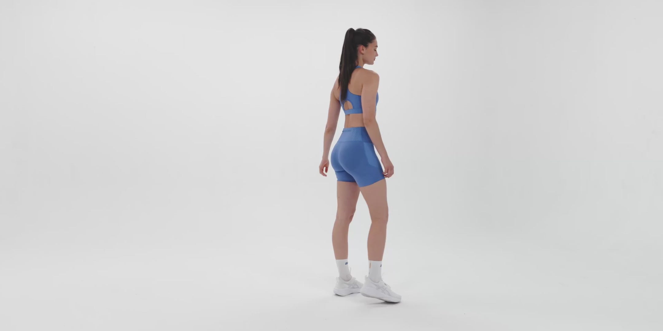 Bandit Running Women's Stamina™ High Waist 5" Compression Shorts - BlackToe Running#colour_deep-peri-blue