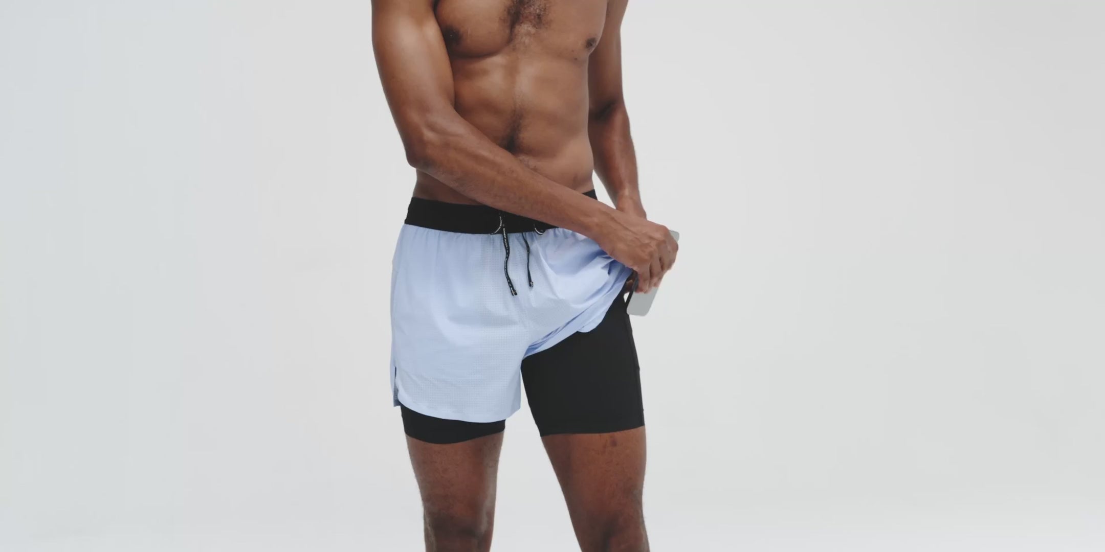 Bandit Running Men's Vento™ 4" 2-in-1 Short - BlackToe Running#colour_breeze-blue