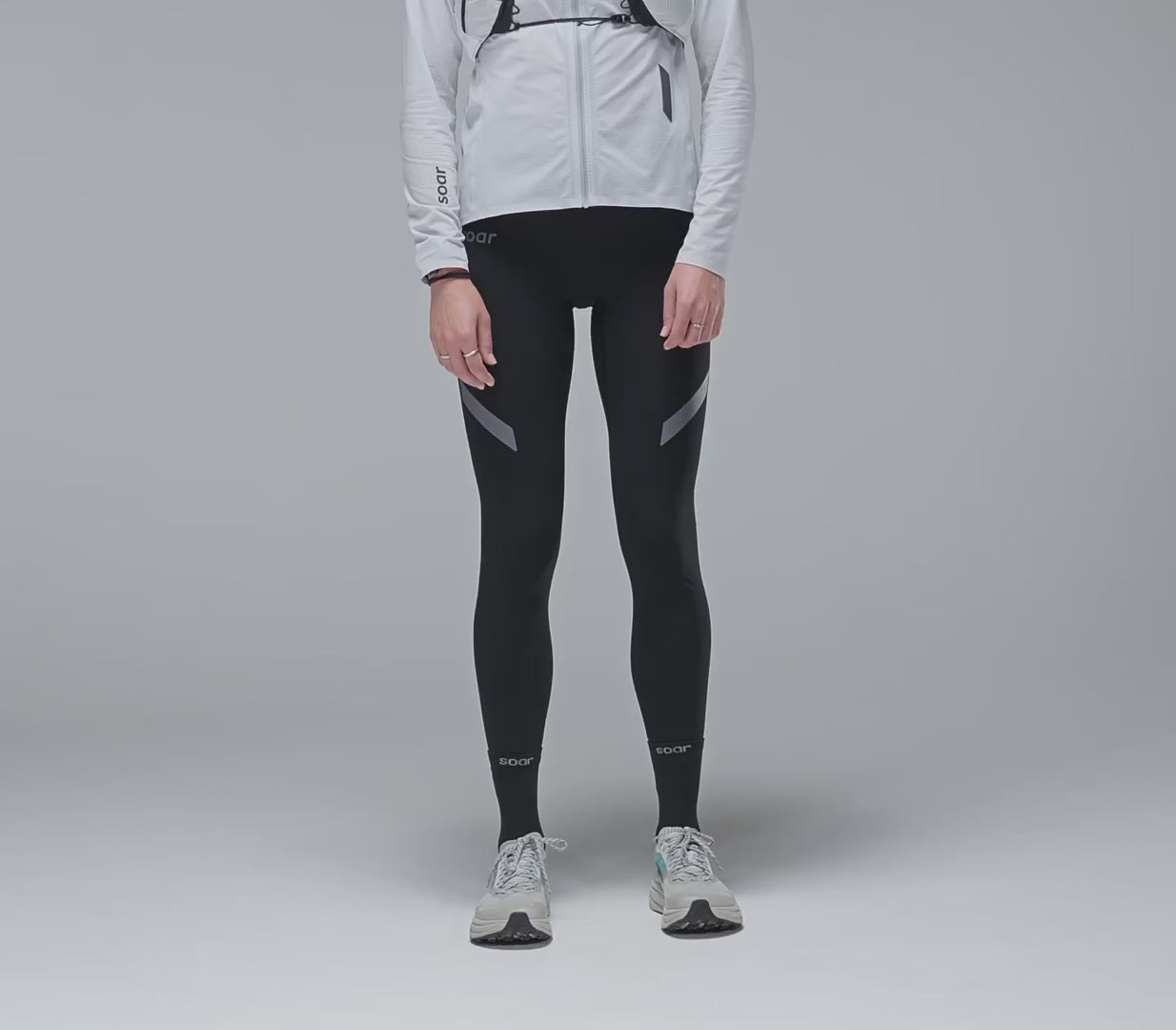 Soar Women's Run Tights - BlackToe Running#colour_black