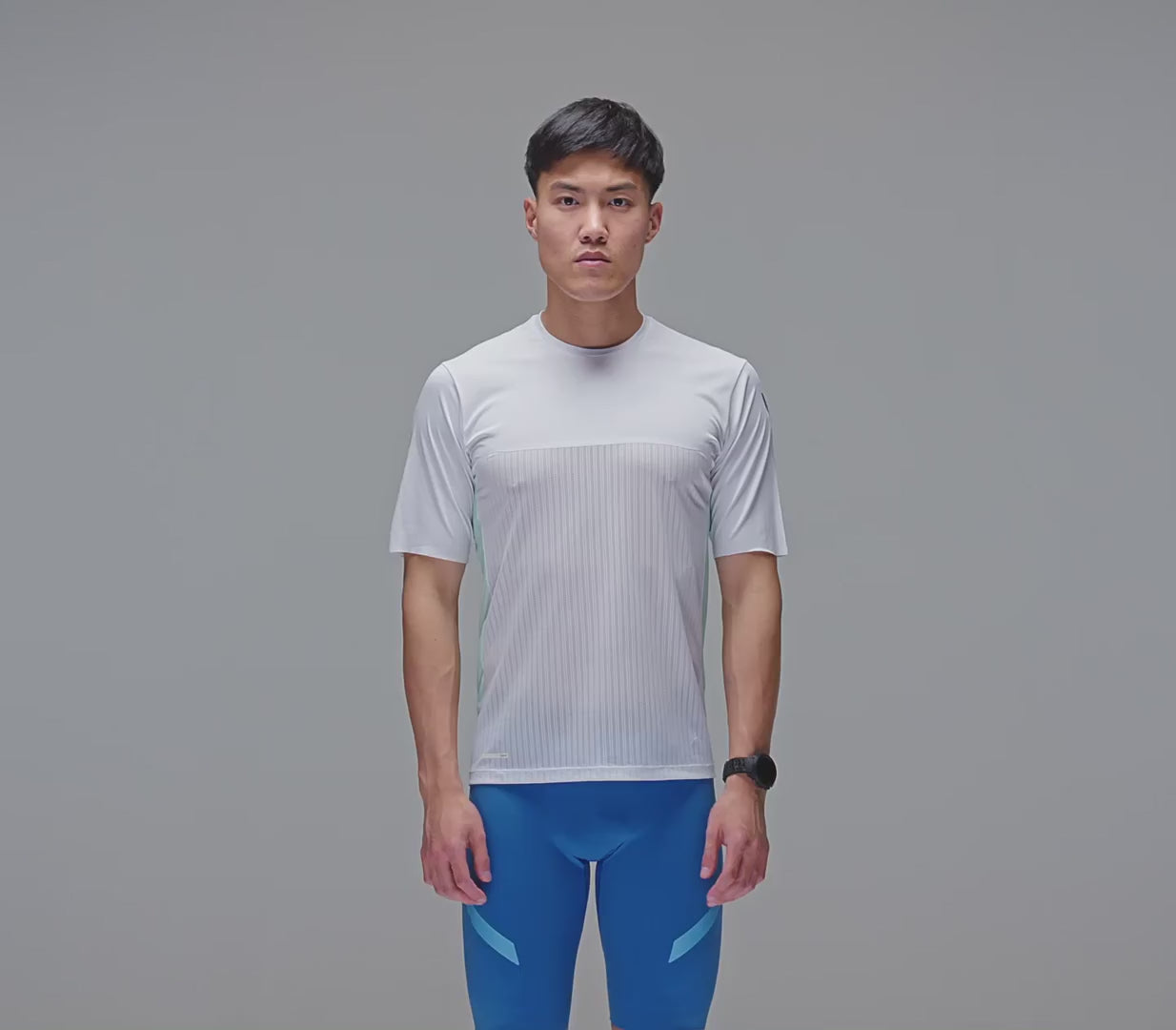 Soar Men's SS Hot Weather T - BlackToe Running#colour_white-green