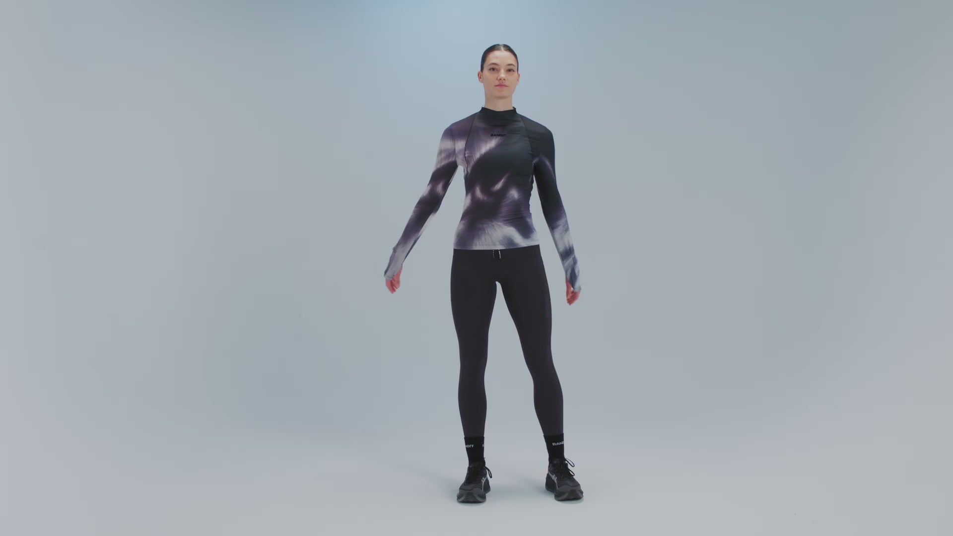 Bandit Running Women's Brushed Stamina™ Coldweather Tight - BlackToe Running#colour_shadow