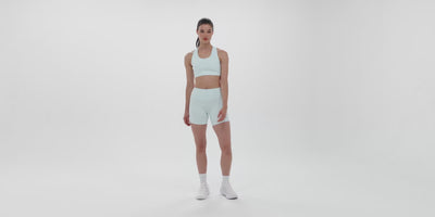 Bandit Running Women's Stamina™ High Waist 5" Compression Shorts - BlackToe Running#colour_minty-blue