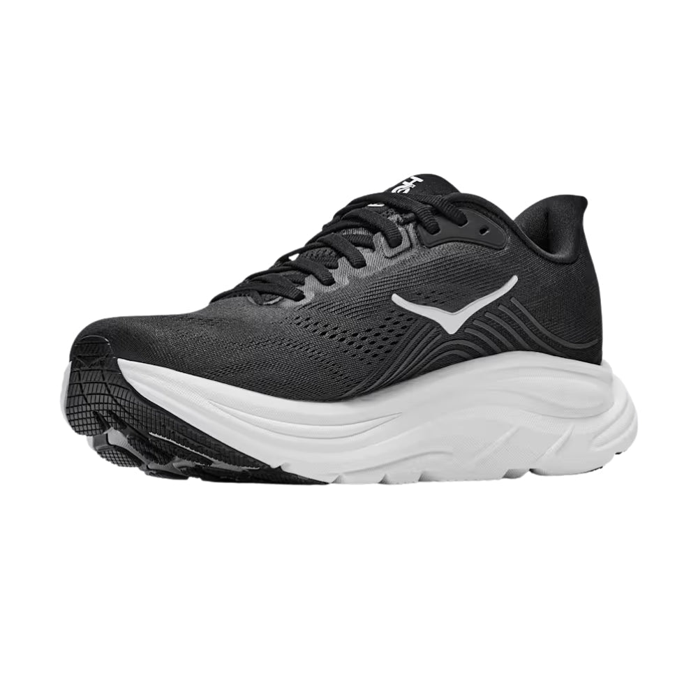 Hoka Women's Clifton 11 wide - BlackToe Running#colour_black-white