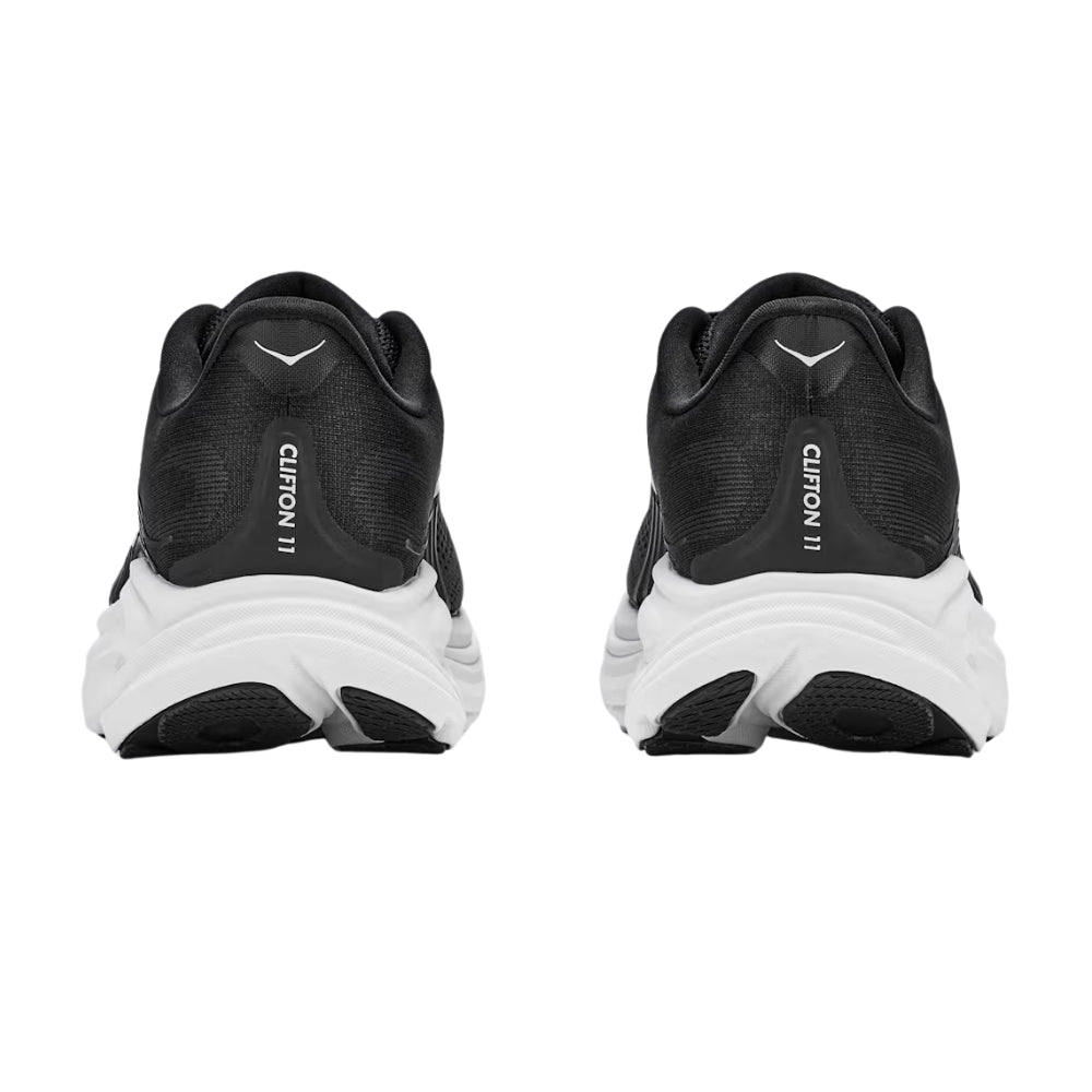 Hoka Women's Clifton 11 wide - BlackToe Running#colour_black-white