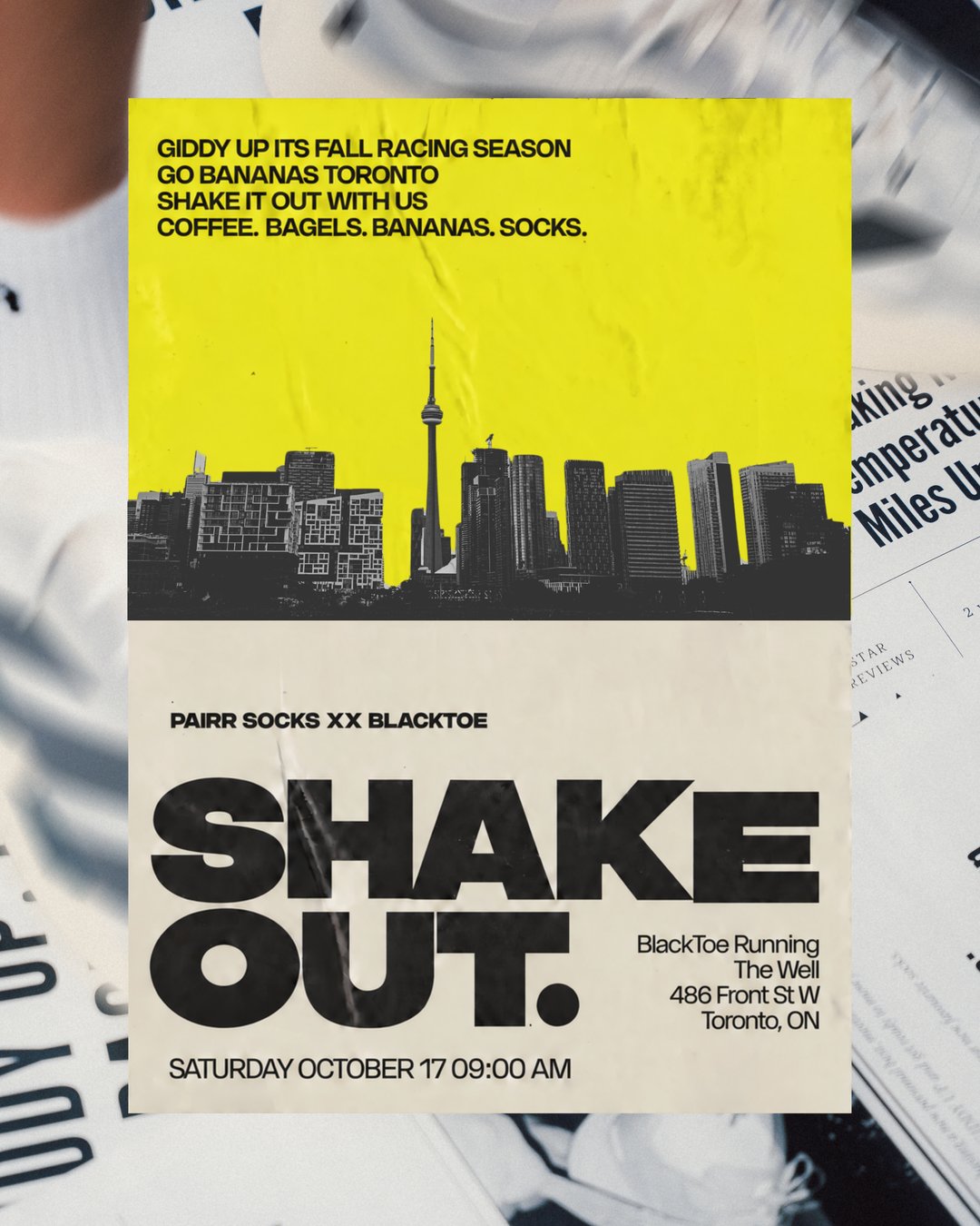 BlackToe x PAIRR Shakeout: Saturday, October 17 at 9:00am, BlackToe Running The Well, 486 Front St W