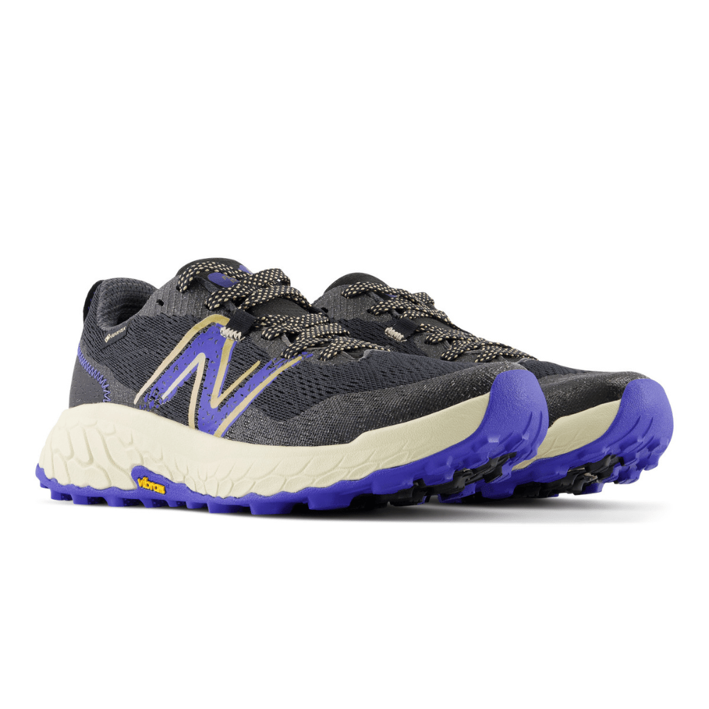 New Balance Women's Fresh Foam X Hierro Trail V7 GTX Women's Shoes - BlackToe Running#colour_black-marine-blue