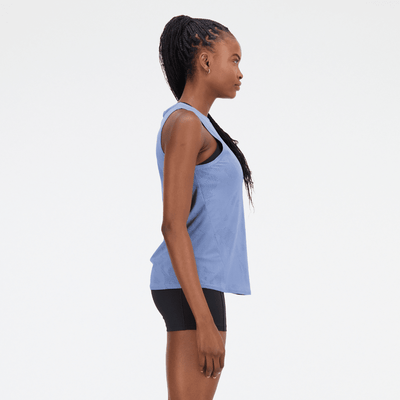 New Balance Women's Q Speed Jacquard ICEx Technology Tank - BlackToe Running#colour_mercury-blue