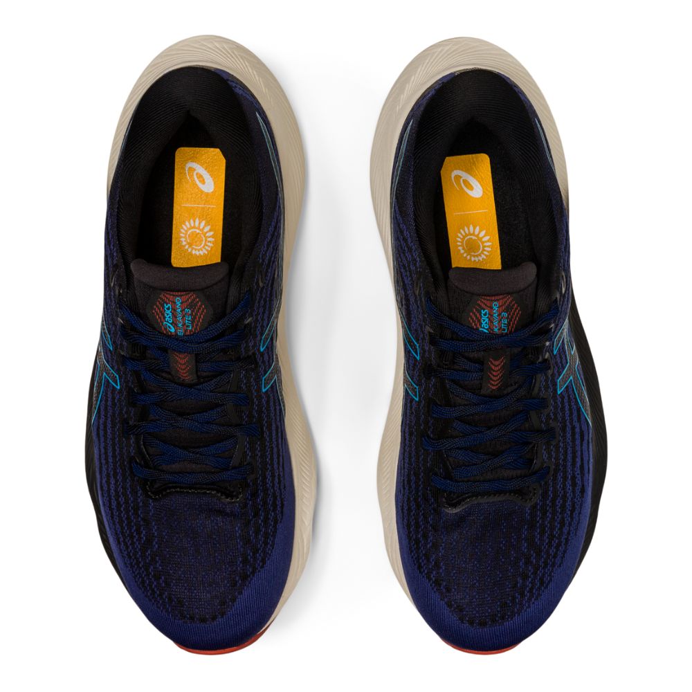 Asics Men's Gel-Kayano Lite 3 - BlackToe Running#colour_indigo-blue-black