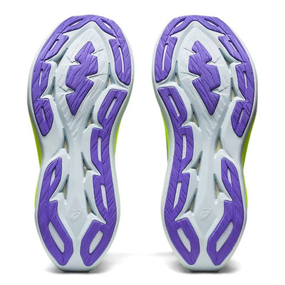 Asics Superblast Shoes - BlackToe Running#colour_hazard-green-amethyst
