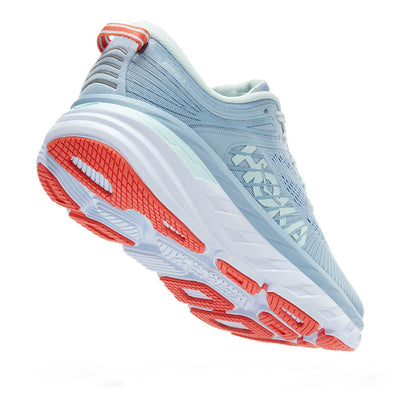 Hoka One One Women's Bondi 7 - WIDE Women's Shoes - BlackToe Running#colour_blue-fog-blue-glass