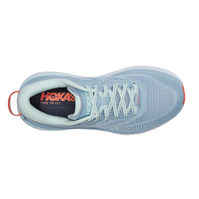 Hoka One One Women's Bondi 7 - WIDE Women's Shoes - BlackToe Running#colour_blue-fog-blue-glass