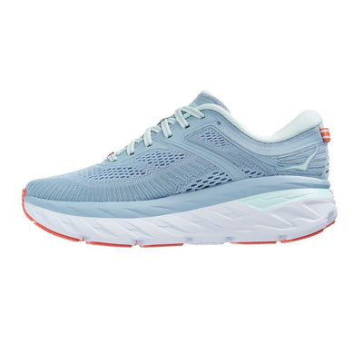 Hoka One One Women's Bondi 7 - WIDE Women's Shoes - BlackToe Running#colour_blue-fog-blue-glass