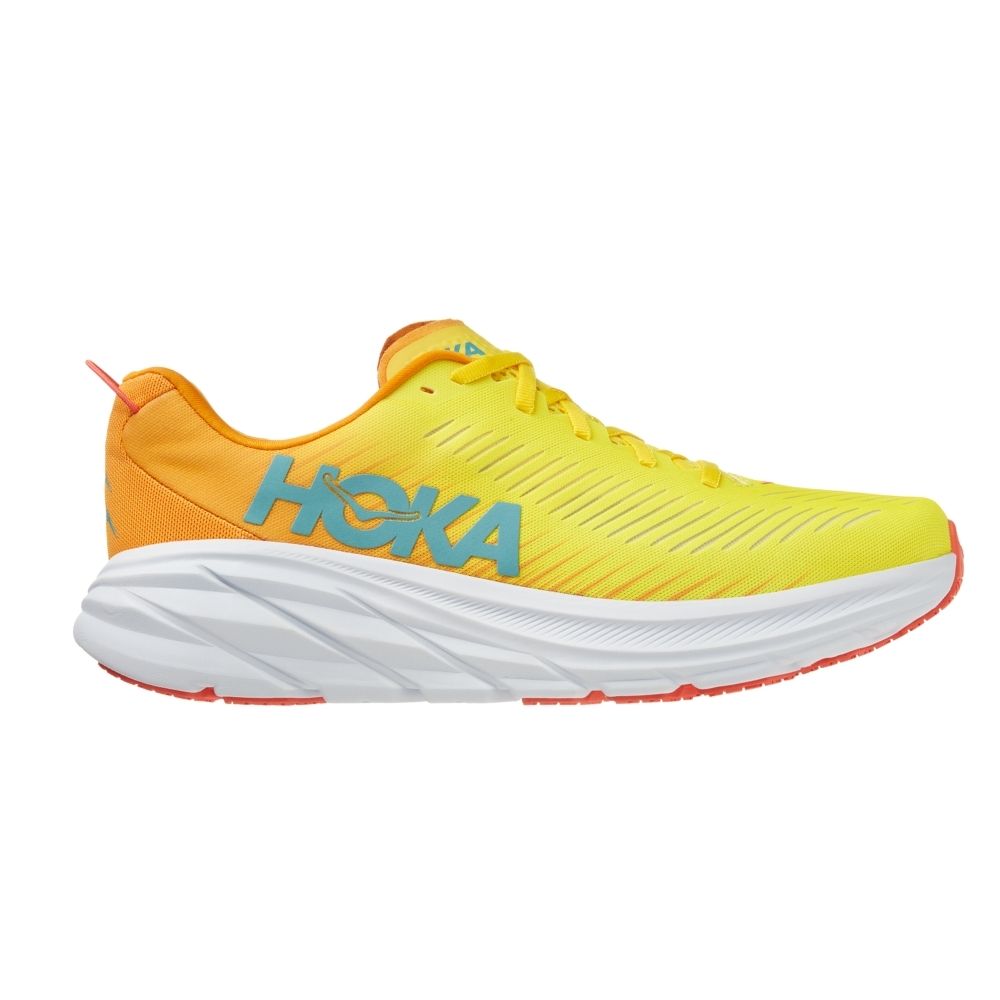 Hoka One One Men's Rincon 3 Men's Shoes - BlackToe Running#colour_illuminating-radiant-yellow