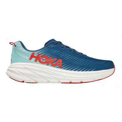 Hoka One One Men's Rincon 3 Men's Shoes - BlackToe Running#colour_real-teal-eggshell-blue