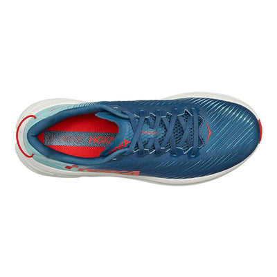 Hoka One One Men's Rincon 3 Men's Shoes - BlackToe Running#colour_real-teal-eggshell-blue