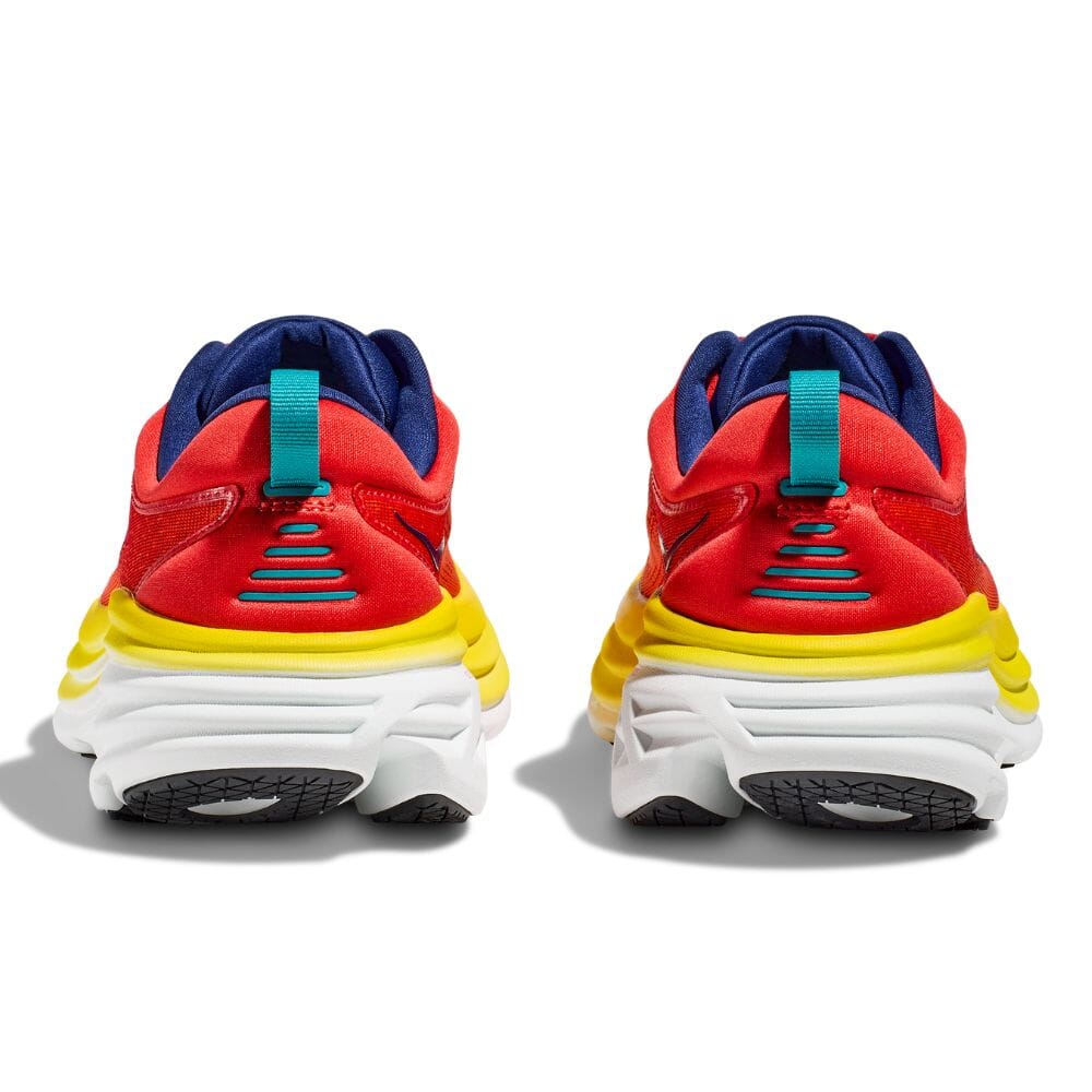 Hoka One One Men's Bondi 8 - BlackToe Running#colour_red-alert-flame